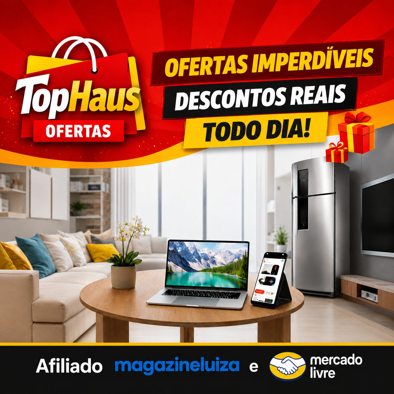Afiliado Magalu e Mercado Livre